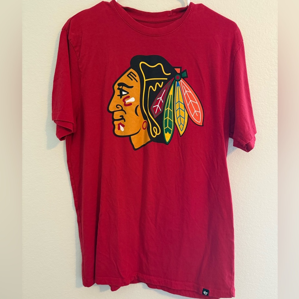 Chicago Blackhawks Red Graphic T-Shirt